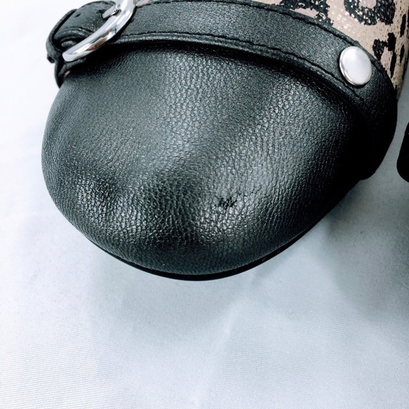 Abeo BIO Flats Womens Tan Metallic Leopard Print Cap Toe Buckle Ballet Shoe 9N - Picture 12 of 12